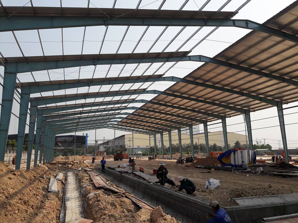 Quy trình thi công mái hiên nhà xưởng tại Hoài Nhơn Bình Định
