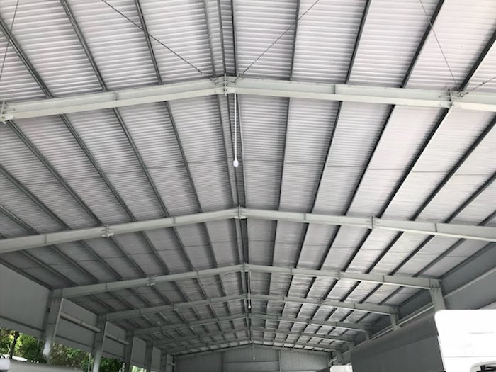 Thi công mái hiên nhà xưởng tại Tp Quảng Ngãi