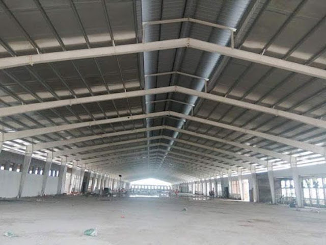 Thi công mái hiên nhà xưởng tại Bình Định